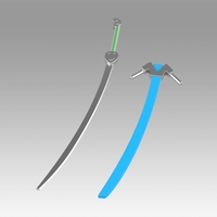 Blazblu jin kisaragi frostbite cosplay weapon - Thumbnail 6