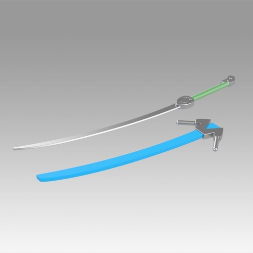 Blazblu jin kisaragi frostbite cosplay weapon 3D Print 367135