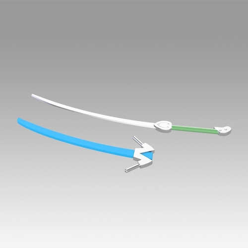 Blazblu jin kisaragi frostbite cosplay weapon 3D Print 367136