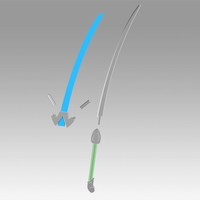 Blazblu jin kisaragi frostbite cosplay weapon - Thumbnail 9