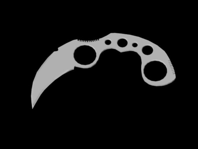 Modern Karambit 3D Print 36731