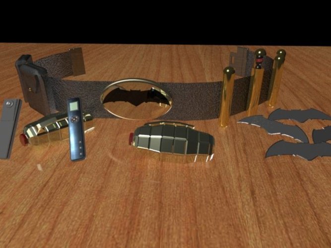 Batman's Utility Belt - Finished 3D Print 36743