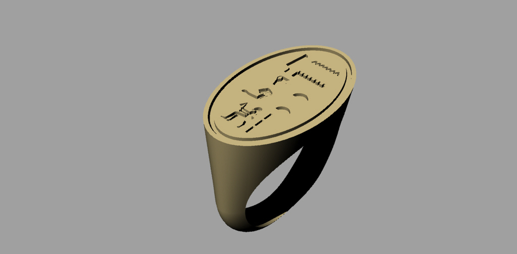 The Wax Seal Ring of Pharaoh/Queen Hatshepsut 3D Print 367561