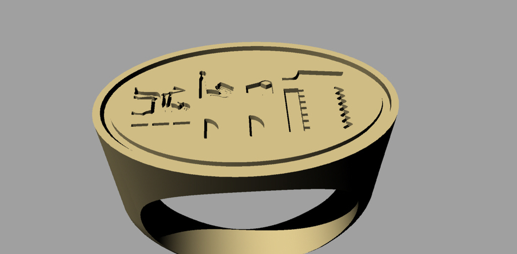 The Wax Seal Ring of Pharaoh/Queen Hatshepsut 3D Print 367563