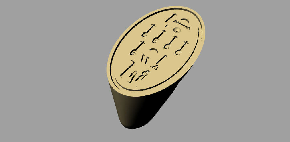 The Wax Seal Ring of Pharaoh/Queen Nefertiti 3D Print 367624