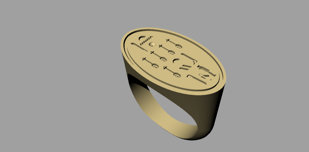 The Wax Seal Ring of Pharaoh/Queen Nefertiti 3D Print 367626