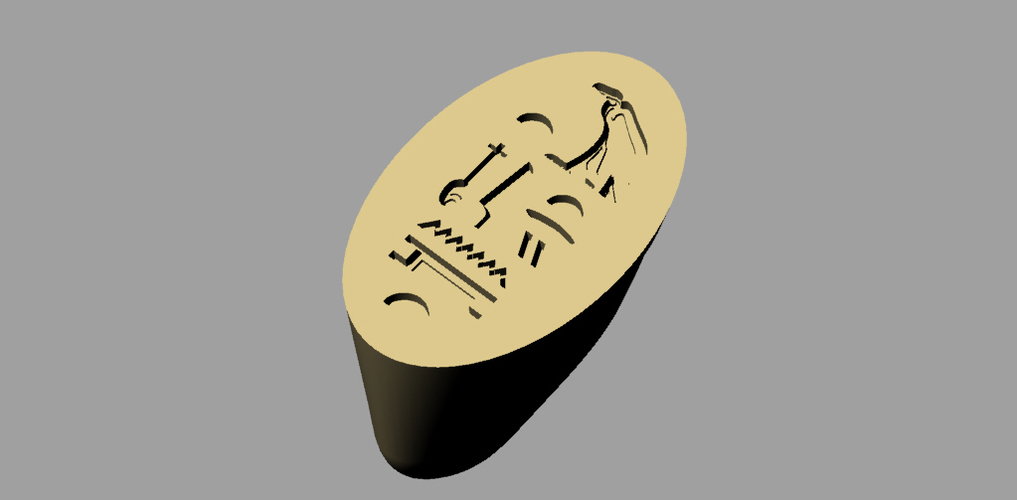 The Wax Seal Ring of Pharaoh/Queen Nefertari 3D Print 367638