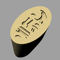 Small The Wax Seal Ring of Pharaoh/Queen Nefertari 3D Printing 367638