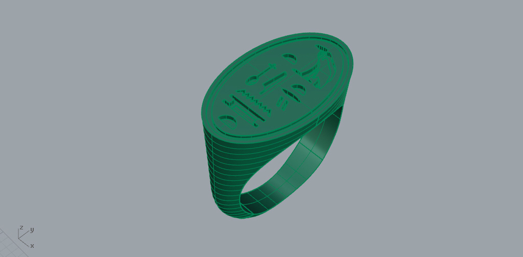 The Wax Seal Ring of Pharaoh/Queen Nefertari 3D Print 367641
