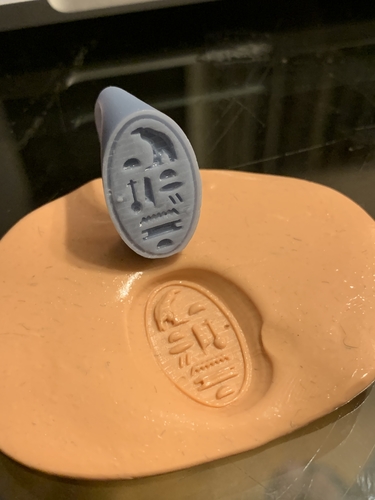 The Wax Seal Ring of Pharaoh/Queen Nefertari 3D Print 367649