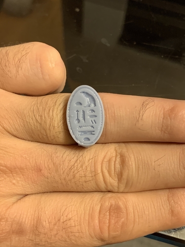 The Wax Seal Ring of Pharaoh/Queen Nefertari 3D Print 367652