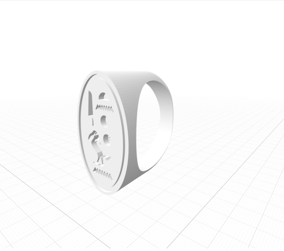 The Wax Seal Ring of Pharaoh Akhenaten 3D Print 367692