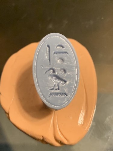 The Wax Seal Ring of Pharaoh Akhenaten 3D Print 367693
