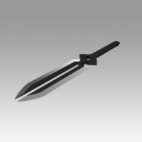 Small Darker Than Black Cosplay Accessories Heis Sword 3D Printing 367866
