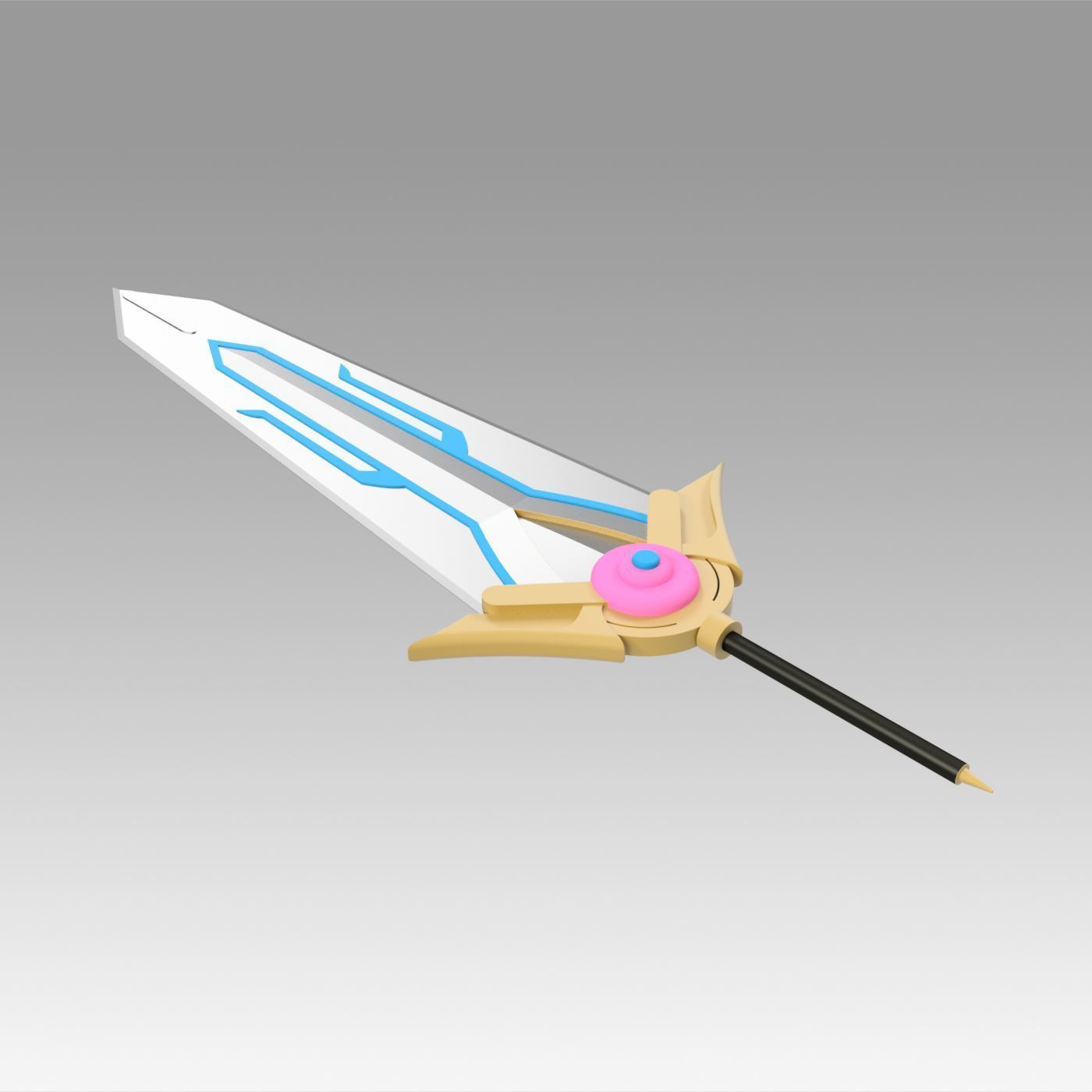 3D Printed Date A Live Yatogami Tohka Princess Cosplay Weapon by  blackeveryday | Pinshape