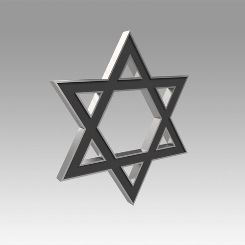 Hanukkah Star of David stamp - plastic 3D printed, multiple sizes