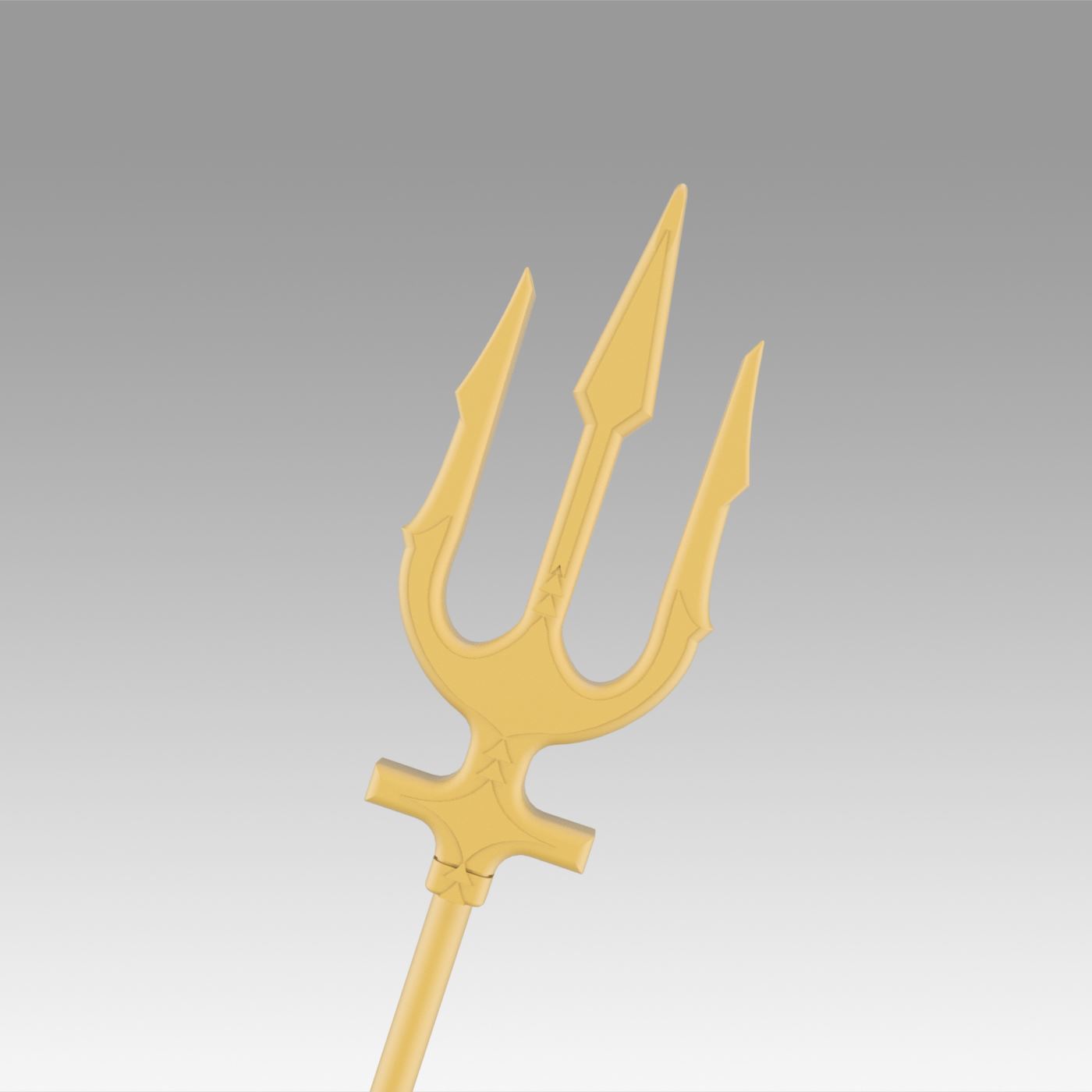 3D Printed DC Aquaman Arthur Curry Trident Cosplay Weapon by blackeveryday