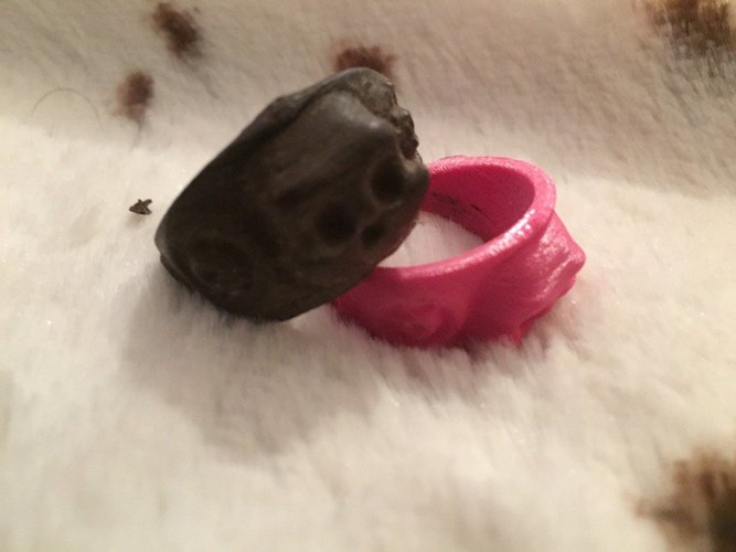 ring  skull 3D Print 36794