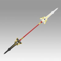 Small Elsword Ara Haan Spear Cosplay Weapon Prop 3D Printing 367976