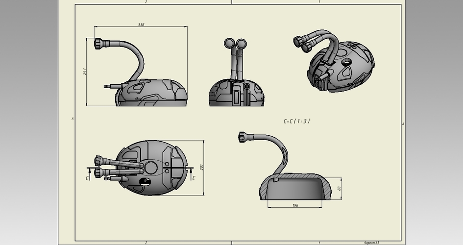 Star Trek Farscape DRD replica prop 3D Print 368044