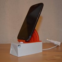 Small Supporto smartphone con base carica batteria 3D Printing 36808