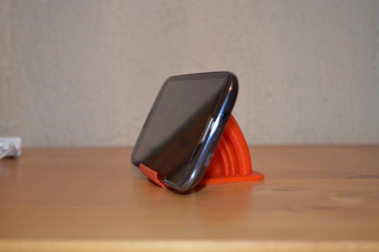Supporto smartphone con base carica batteria 3D Print 36810