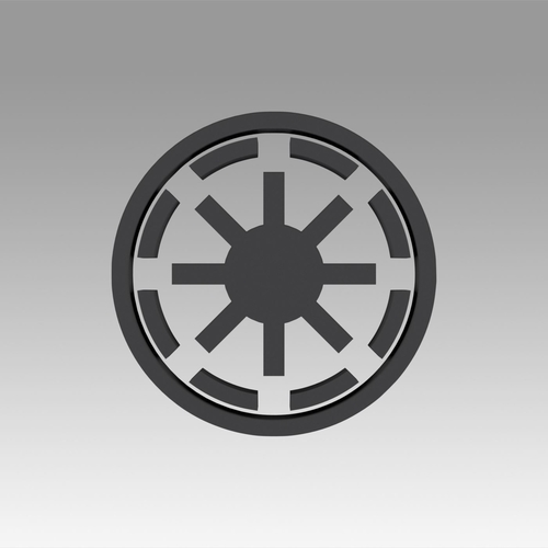 Galactic Republic Galactic Empire symbol logo 3D Print 368296