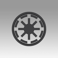 Small Galactic Republic Galactic Empire symbol logo 3D Printing 368296