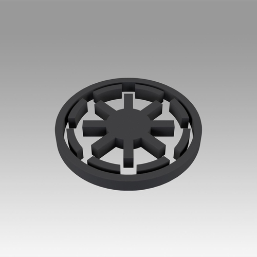 Galactic Republic Galactic Empire symbol logo 3D Print 368297