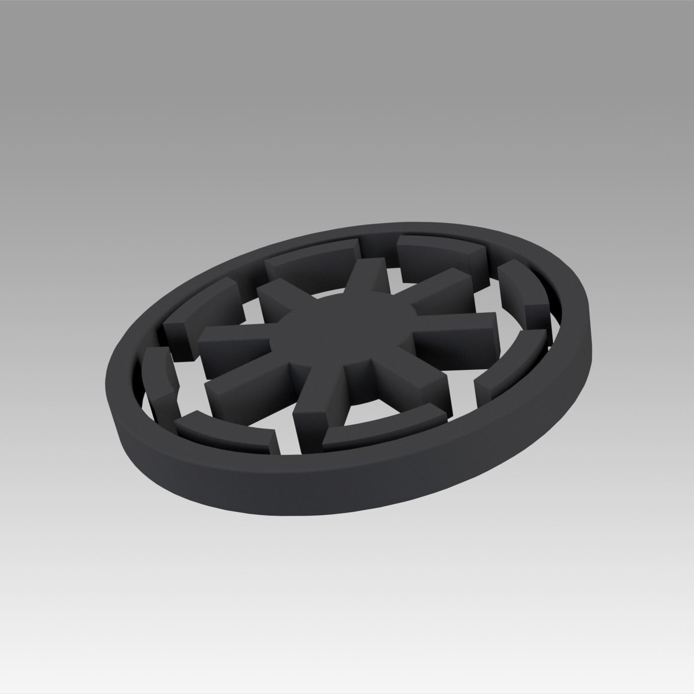 STL file STARWARS GALACTIC EMPIRE LOGO COASTER 3D 🏠・3D print design to  download・Cults