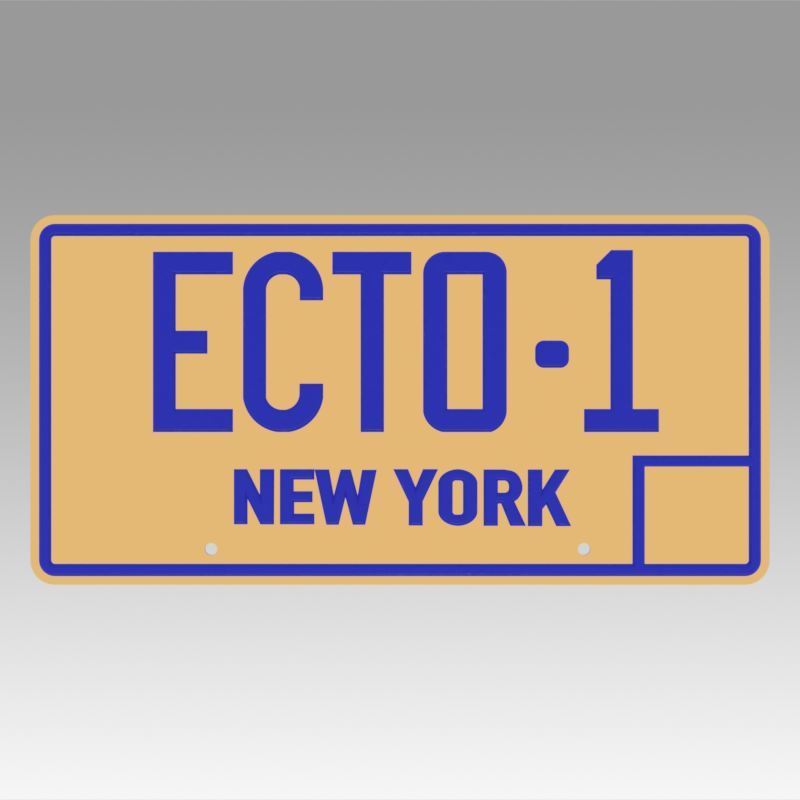 Ghostbusters 2 ECTO-1 New York Replica Prop License Plate 3D Print 368312