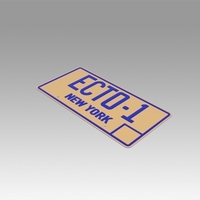Ghostbusters 2 ECTO-1 New York Replica Prop License Plate - Thumbnail 3