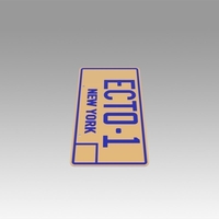 Ghostbusters 2 ECTO-1 New York Replica Prop License Plate - Thumbnail 4