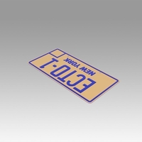 Ghostbusters 2 ECTO-1 New York Replica Prop License Plate - Thumbnail 7