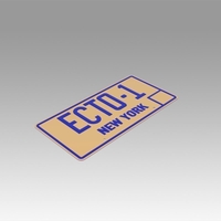 Ghostbusters 2 ECTO-1 New York Replica Prop License Plate - Thumbnail 9
