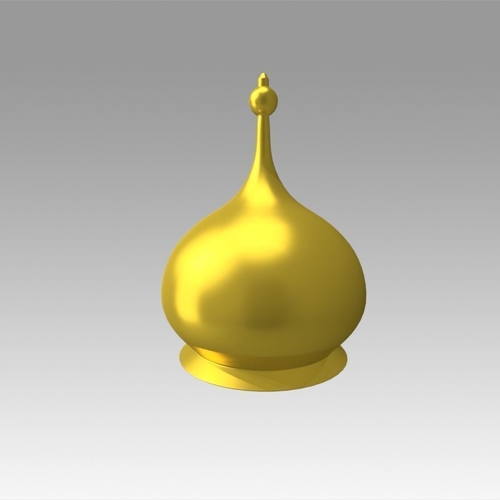 Church golden dome 3D Print 368341