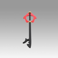 Kingdom Hearts Riku Keybladeof heart Key blade Cosplay Prop - Thumbnail 5