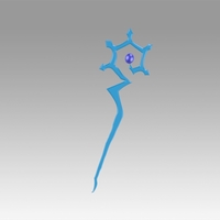 Small League Of Legends LOL Winter Wonder Skin Lulu Staff Cosplay 3D Printing 368538