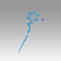 League Of Legends LOL Winter Wonder Skin Lulu Staff Cosplay - Thumbnail 9