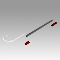 RWBY Roman Torchwick Crutch Cosplay Weapon Prop - Thumbnail 8