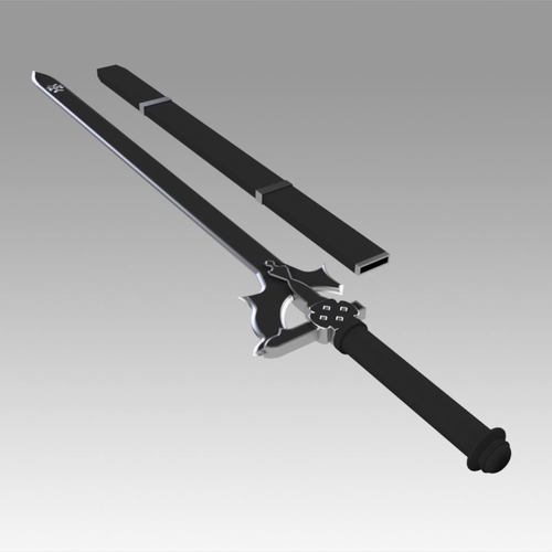 SAO Kirito Elucidator Replica Sword cosplay prop 3D Print 368952
