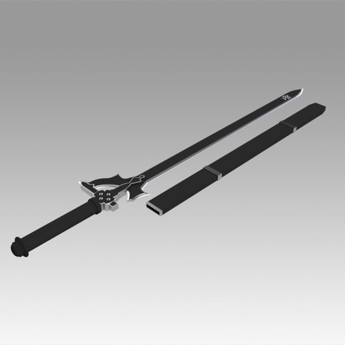 SAO Kirito Elucidator Replica Sword cosplay prop 3D Print 368954