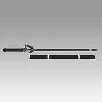 SAO Kirito Elucidator Replica Sword cosplay prop - Thumbnail 4
