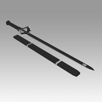 SAO Kirito Elucidator Replica Sword cosplay prop - Thumbnail 5