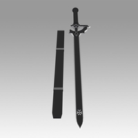 SAO Kirito Elucidator Replica Sword cosplay prop - Thumbnail 6