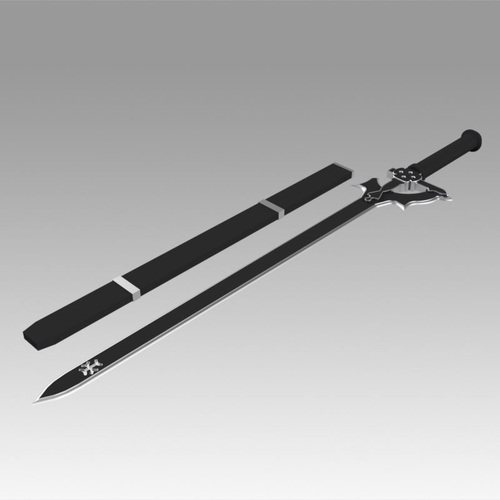 SAO Kirito Elucidator Replica Sword cosplay prop 3D Print 368958