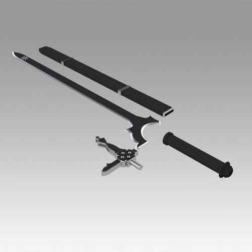 SAO Kirito Elucidator Replica Sword cosplay prop 3D Print 368962