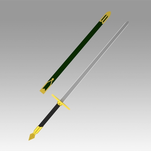 Shirayukihime Zen Wisutaria sword Cosplay Weapon Prop 3D Print 368981