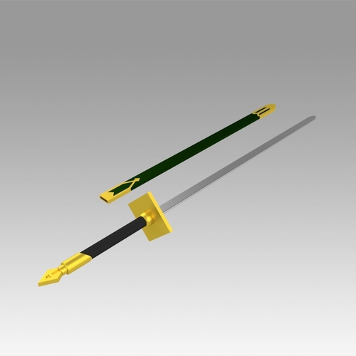 Shirayukihime Zen Wisutaria sword Cosplay Weapon Prop 3D Print 368982