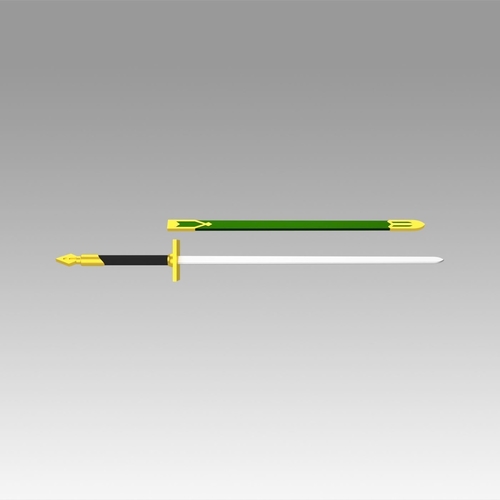 Shirayukihime Zen Wisutaria sword Cosplay Weapon Prop 3D Print 368983